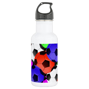 Buntes amerikanisches Fußballspiel oder Football Trinkflasche