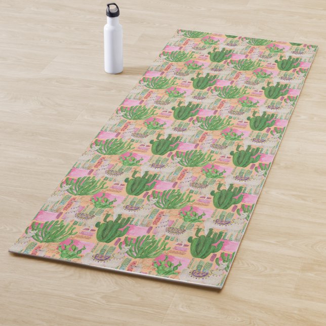 Buntes Aquarell-Lama-Muster Yogamatte (Beispiel)
