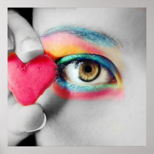 Buntes Augen-Plakat Poster