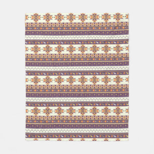 Buntes aztekisches Muster Fleecedecke