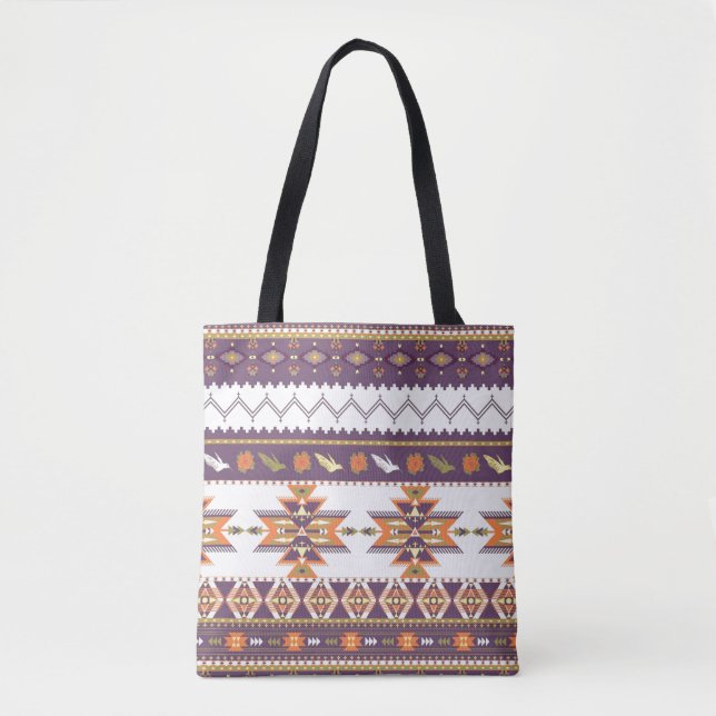 Buntes aztekisches Muster Tasche (Vorderseite)