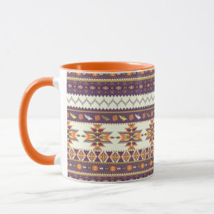 Buntes aztekisches Muster Tasse