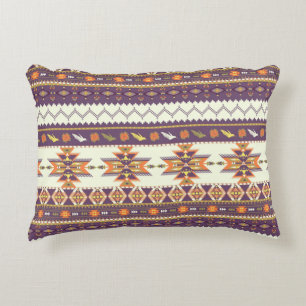 Buntes aztekisches Muster Zierkissen