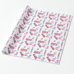 Buntes Baby-Duschen-Packpapier Geschenkpapier