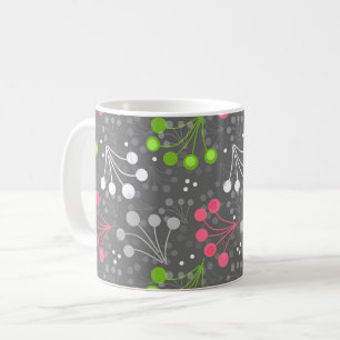 Buntes Beeren einfaches Muster Retro Sechzigerjahr Kaffeetasse