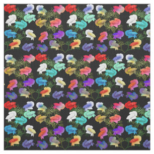 Buntes Betta Aquarium-Fisch-Puma-Baumwollgewebe Stoff