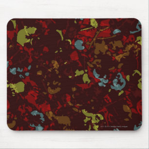 Buntes Blätter und Blumen gegen Tarnung Mousepad