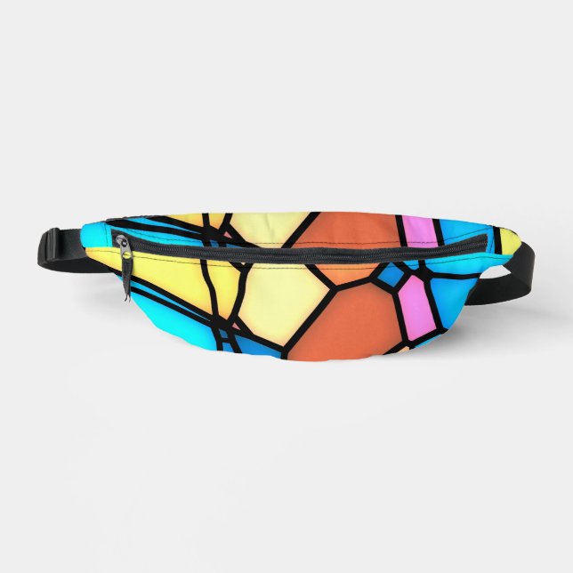 Buntes Bleiglas  Bauchtasche (Vorderseite)