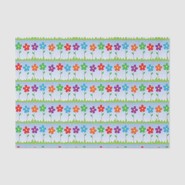 Buntes Blumen-Seidenpapier Seidenpapier (Vorderseite)