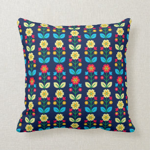 Buntes Blumenmuster Kissen