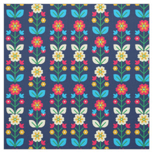 Buntes Blumenmuster Stoff