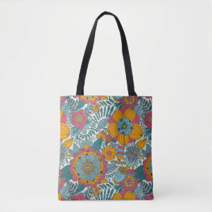 Buntes Blumenmuster Tasche