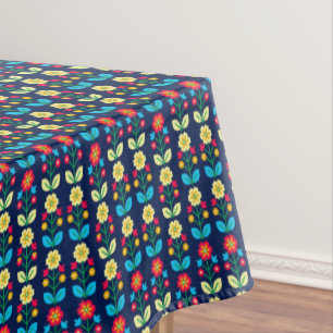 Buntes Blumenmuster Tischdecke