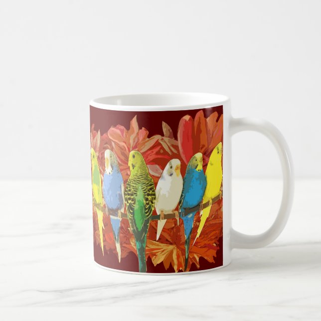 Buntes budgies Muster Kaffeetasse (Rechts)