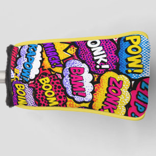 Buntes Comic Pop Art Grafik Fett Lustig Putter Golf Headcover