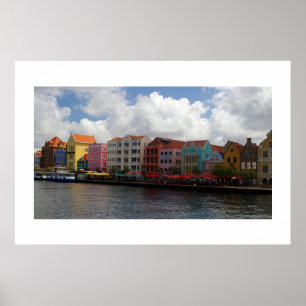 Buntes Curaçao drucken Poster
