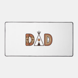 Buntes Dad-Tipi-Buchstaben-Shirt-Design_1 Schreibtischunterlage