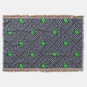 Buntes diagonales Labyrinth-Muster auf Decke