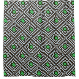Buntes diagonales Labyrinth-Muster auf Duschvorhang