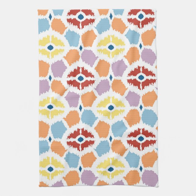 Buntes Diamanten ikat geometrisch Handtuch (Vertikal)