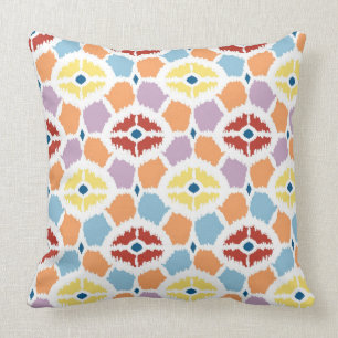 Buntes Diamanten ikat geometrisch Kissen