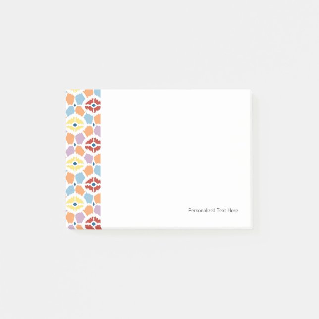 Buntes Diamanten ikat geometrisch Post-it Klebezettel (Vorderseite)