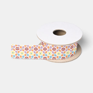 Buntes Diamanten ikat geometrisch Satinband