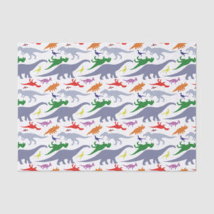 Buntes Dinosaurier-Muster (Licht) Seidenpapier