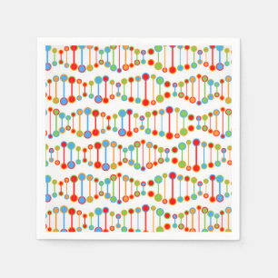 Buntes DNS-Strukturmuster Serviette