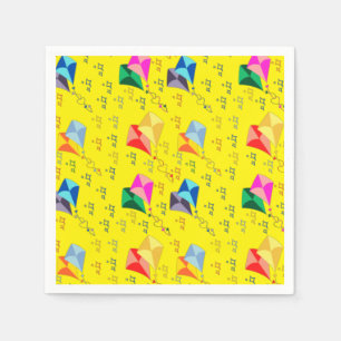 Buntes Drachenfest Serviette