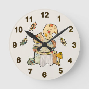 Buntes Eichhörnchen Runde Wanduhr