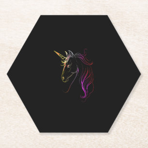 Buntes Einhorn-Kopf-Magie-Tanktop Untersetzer