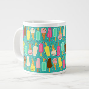Buntes Eiscrememuster Sommer Jumbo-Tasse