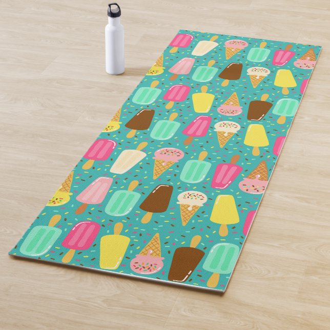Buntes Eiscrememuster Sommer Yogamatte (Beispiel)