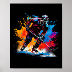 Buntes Eishockey Poster