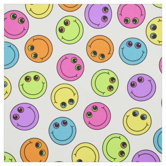 Buntes Emoji stellt gegenüber Stoff (Muster)