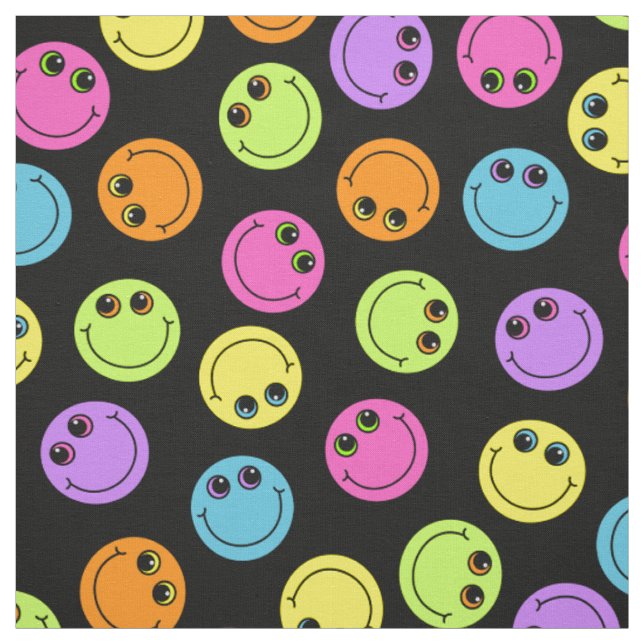 Buntes Emoji stellt gegenüber Stoff (Muster)