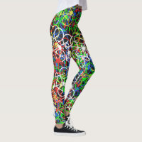 Buntes Fahrrad-Muster - die Leggings des