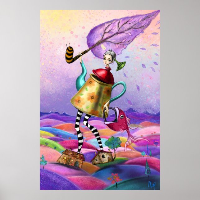 Buntes Fantasy-Poster-Druck Poster (Vorne)