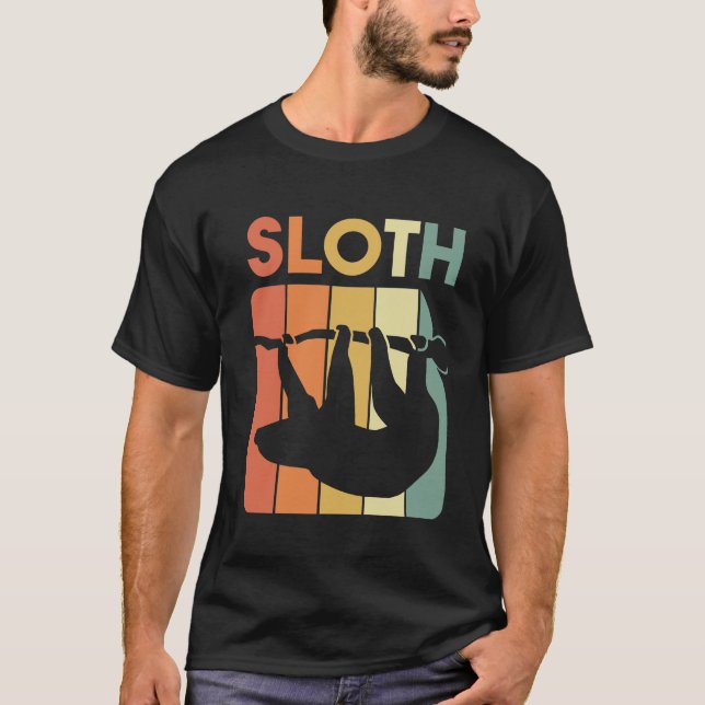 Buntes Faultier T-Shirt (Vorderseite)