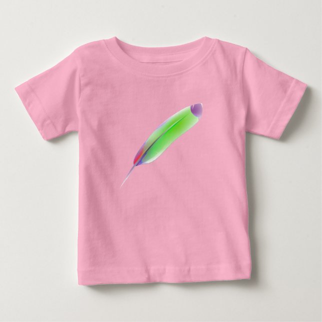 Buntes Feder-Baby-T-Shirt Baby T-shirt (Vorderseite)