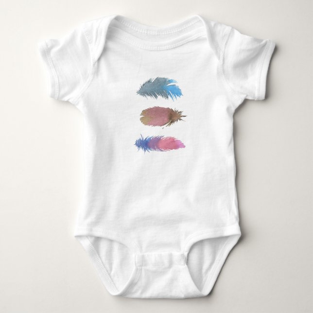 Buntes Federbaby onsie Baby Strampler (Vorderseite)