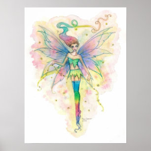 Buntes Feen-Fantasie-Kunstwerk von Molly Harrison Poster
