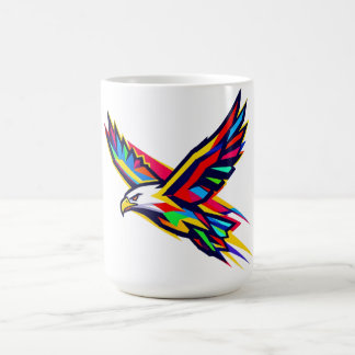 Buntes Fliegender Adler Regenbogen Logo Sportgesch Kaffeetasse