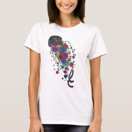 Buntes Floral Quallen Mandala Classic T-Shirt