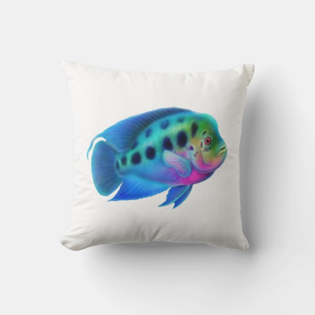 Buntes Flowerhorn Cichlid-Fisch-Kissen Kissen (Vorderseite)