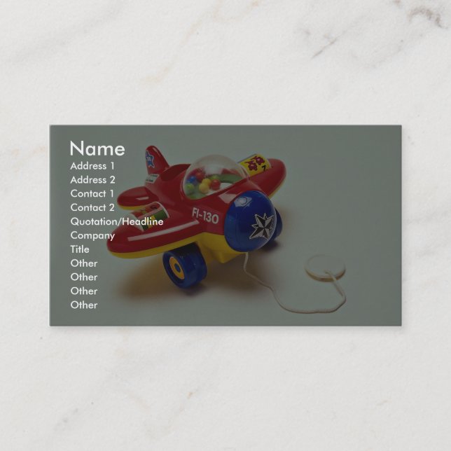 Buntes Flugzeugspielzeug für Kinder Visitenkarte (Vorderseite)