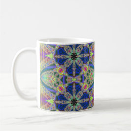 Buntes Fraktal sprengt Tasse