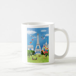 Buntes Frankreich Kaffeetasse
