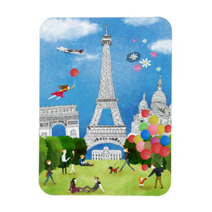 Buntes Frankreich Magnet